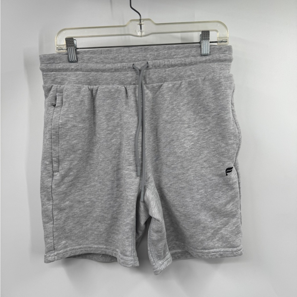 Fabletics Men's Heather Gray Sweat Shorts Size M Stretch Pockets Casual